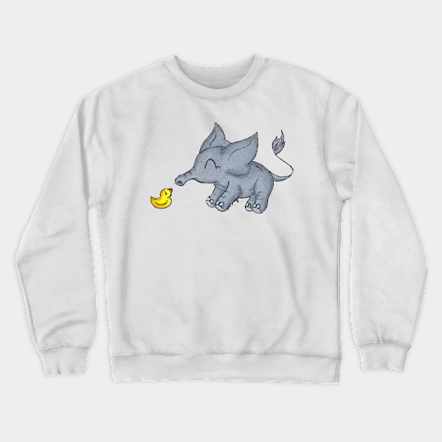 Ducky Buddy Crewneck Sweatshirt by KristenOKeefeArt